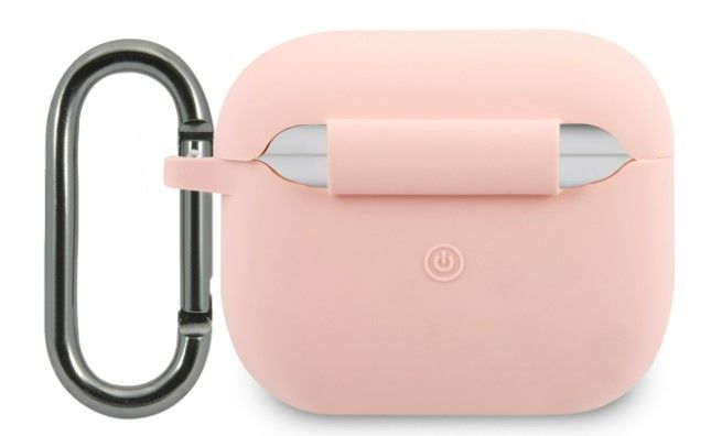 Korpus kõrvaklappidele Lacoste Apple Airpods 3 Liquid Silicone Glossy Printing Logo Case Pink