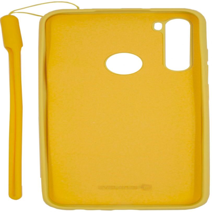 Tagakaaned Evelatus Xiaomi Xiaomi Redmi Note 8 / Redmi Note 8 2021 Soft Touch Silicone Case with Strap Yellow