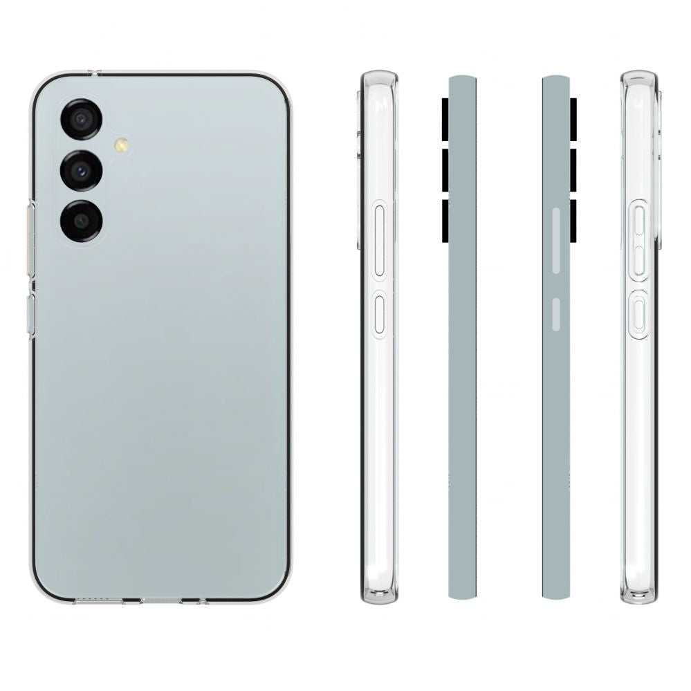 Back panel cover Evelatus Samsung Galaxy S23 Clear Silicone Case 1.5mm TPU Transparent