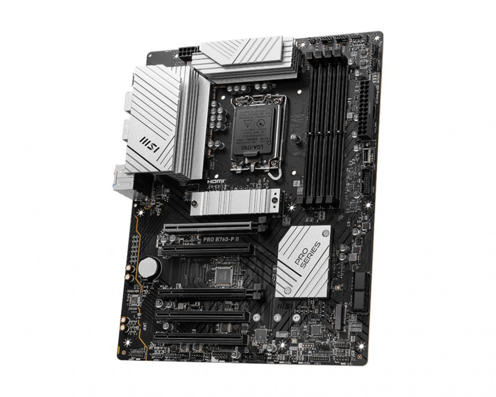 Материнская плата для процессоров Intel MSI  PRO B760-P II | Processor family Intel | Processor socket LGA1700 | DDR5 | Number of SATA connectors 4