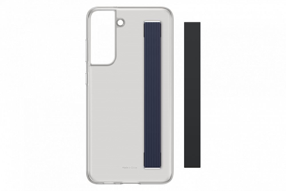 Back panel cover Samsung  Galaxy S21 FE Clear Strap Cover Case Dark Gray
