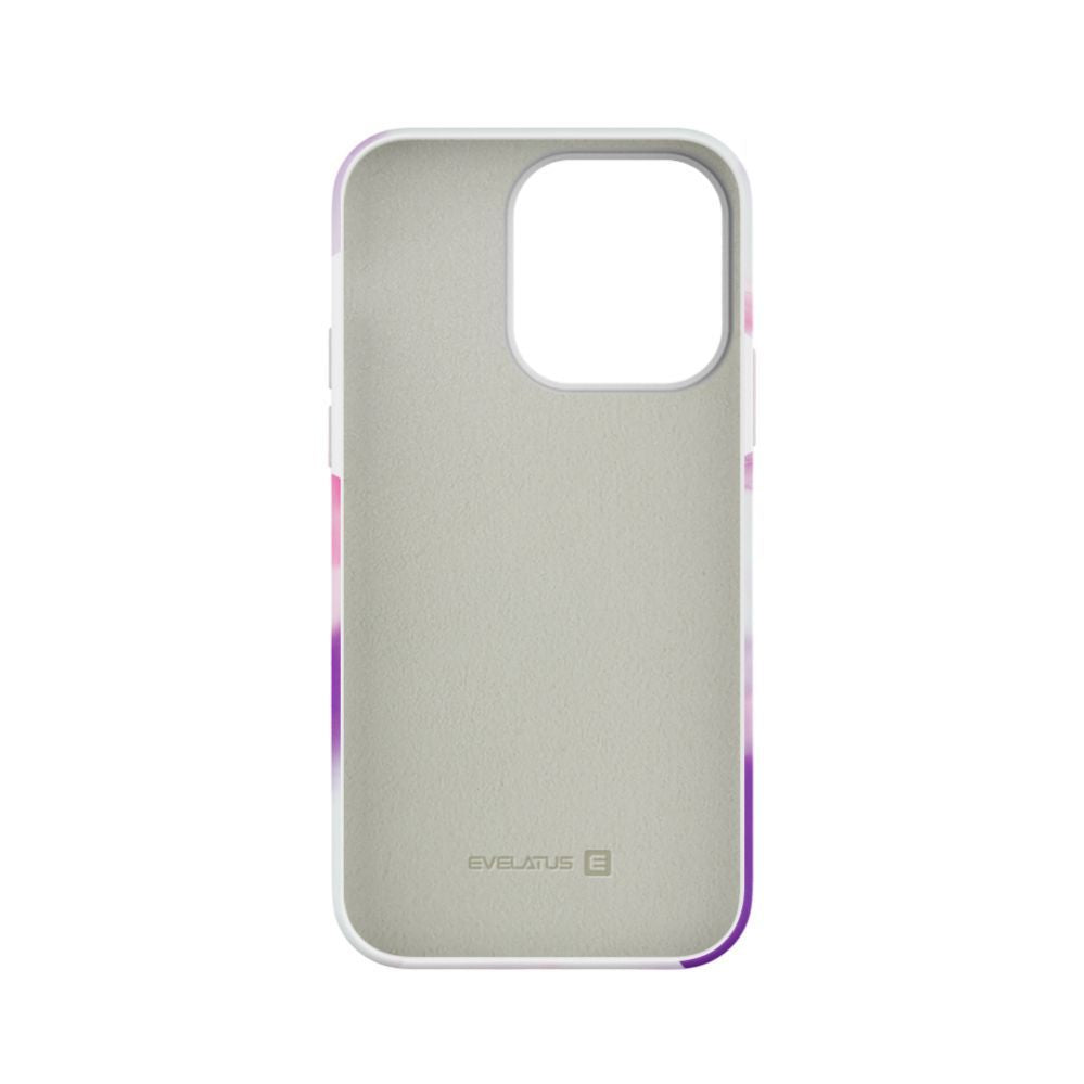 Back panel cover Evelatus Apple iPhone 15 Pro Premium Silicone case Customized Print Purple