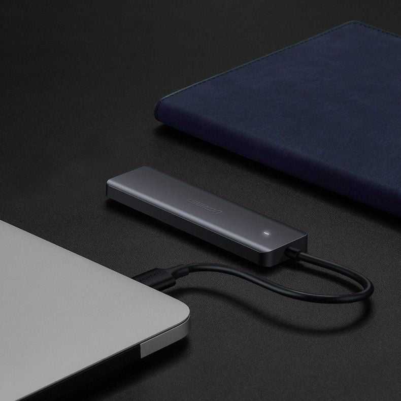Kaabel Ugreen  Ugreen USB HUB - 4x USB 3.2 Gen 1 with micro USB power port gray (CM219 50985)