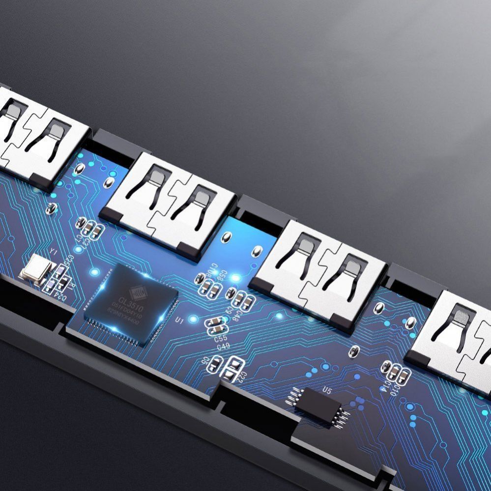 Kaabel Ugreen  Ugreen USB HUB - 4x USB 3.2 Gen 1 with micro USB power port gray (CM219 50985)