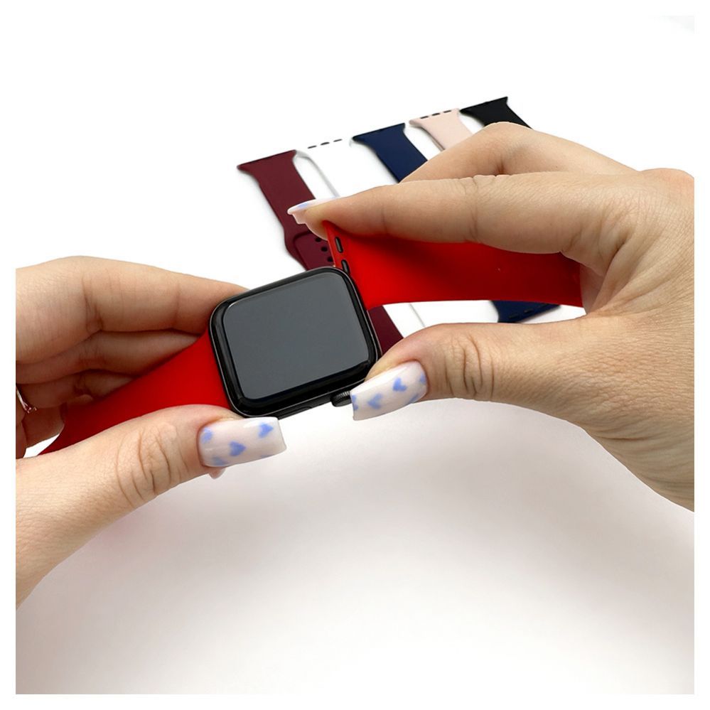Ремешок Evelatus  Evelatus Watch 38/40/41mm Silicone Loop Watch Straps (132mm M/L) Red
