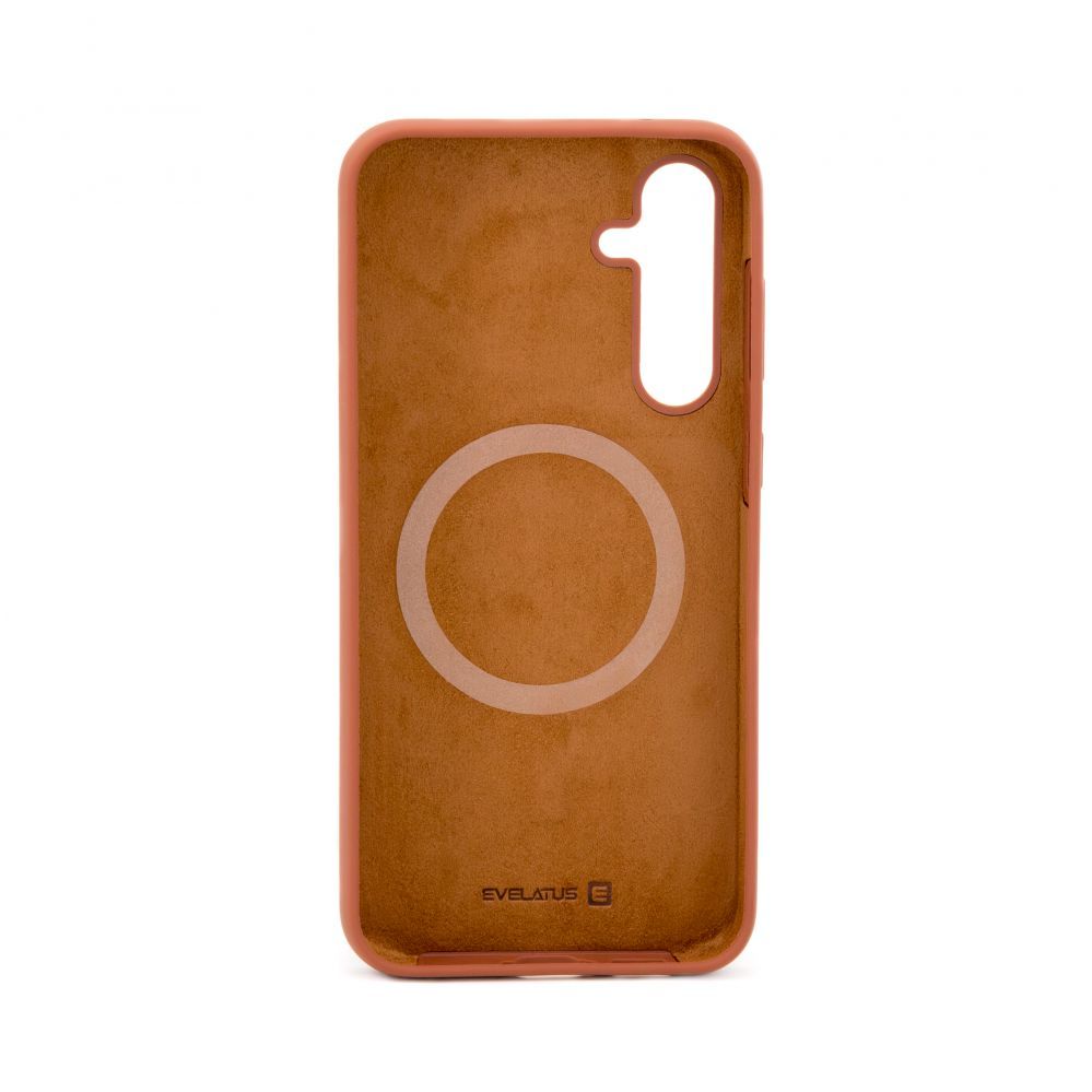 Tagakaaned Evelatus Samsung Galaxy S23 FE Premium Soft Touch Silicone Case Saddle Brown