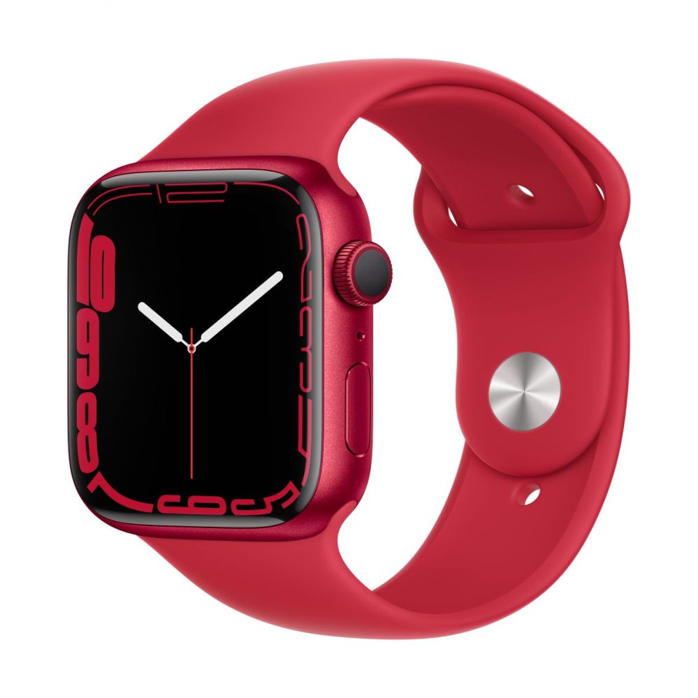 Smart watches Apple  Watch Series 7 GPS, 45mm (PRODUCT)RED Aluminium Case with Sport Band - Regular (PRODUCT) Red