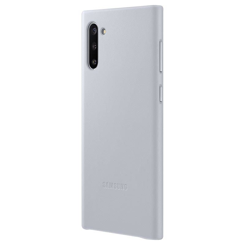 Back panel cover Samsung  Galaxy Note 10 Leather Cover Gray