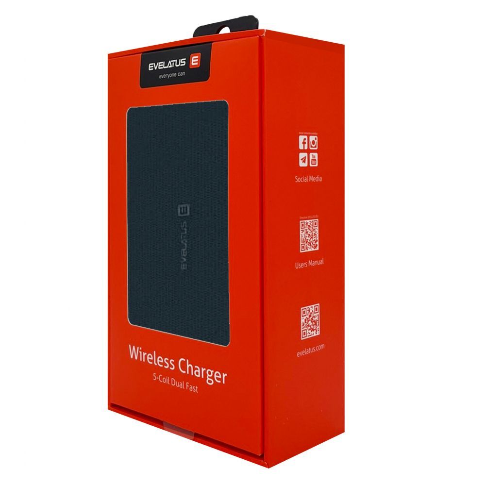 Wireless charger Evelatus  Evelatus 5-Coil Wireless Charger EWC05 Black