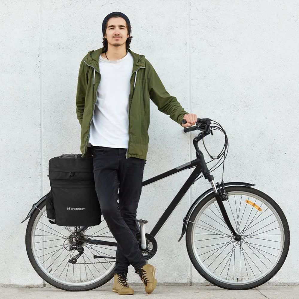 Аксессуар для велосипеда Wozinsky  Wozinsky 60L spacious bike rack bag (rain cover included) black (WBB13BK)
