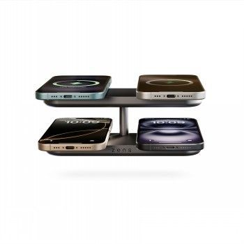 Auto holder ZENS  ZENS QUATTRO WIRELESS CHARGER PRO 4 BLACK