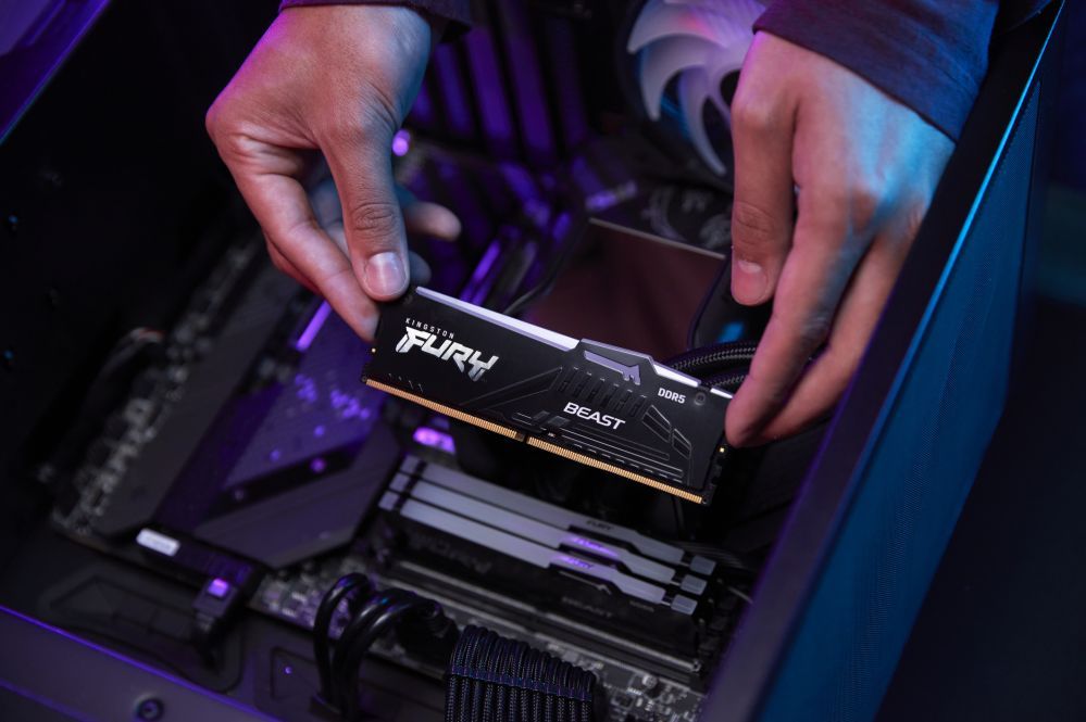 Оперативная память DDR4 Kingston  Fury Beast 32GB DDR5, 6000 MHz, CL30, 288-Pin, DIMM Kit (16GB x 2)