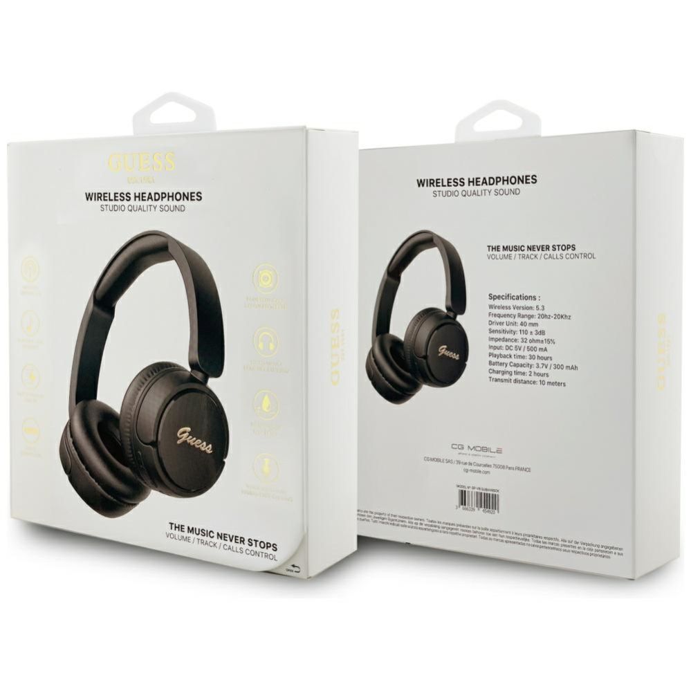 Other goods Guess  Guess Metal Logo Script Over-Ear Headphones - Black