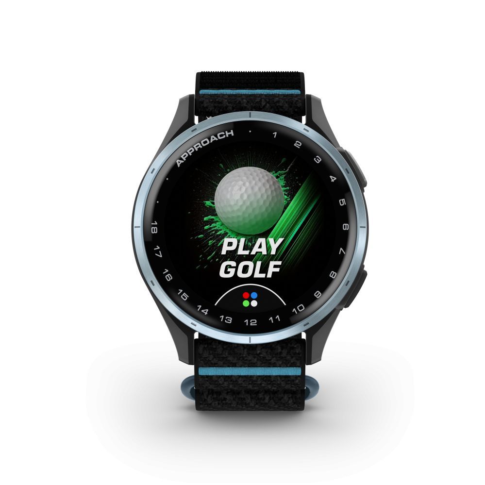 Smart watches Garmin  Approach J1
Cloud blue aluminium bezel with black/azure ComfortFit fabric band