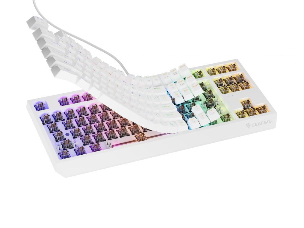 Computer keyboard Genesis  THOR 230 | Mechanical Gaming Keyboard | Wired | US | White | USB Type-A | Outemu Brown
