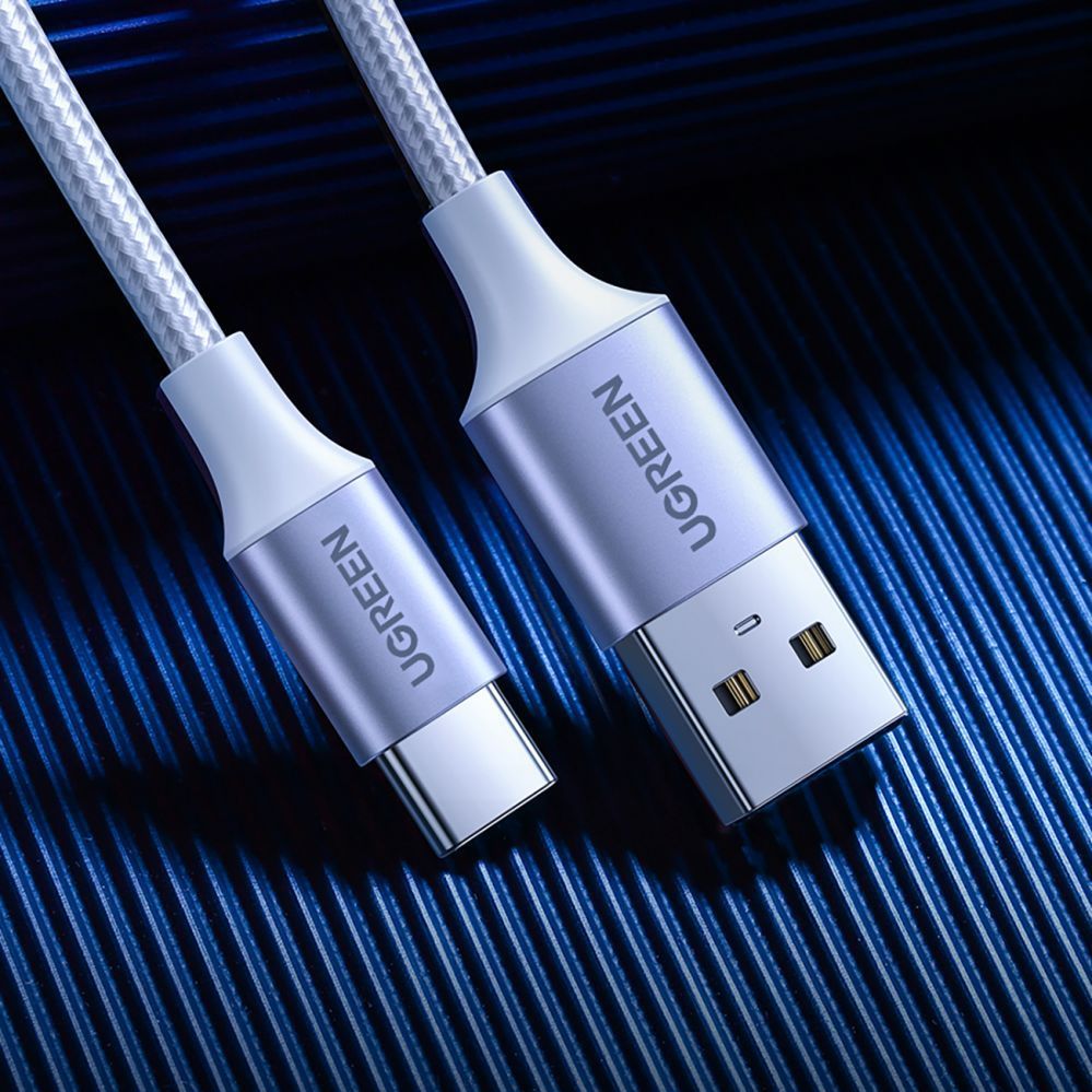 Kaabel Ugreen  Ugreen US288 60131 USB-A / USB-C QC 3.0 3A 1m cable - white White