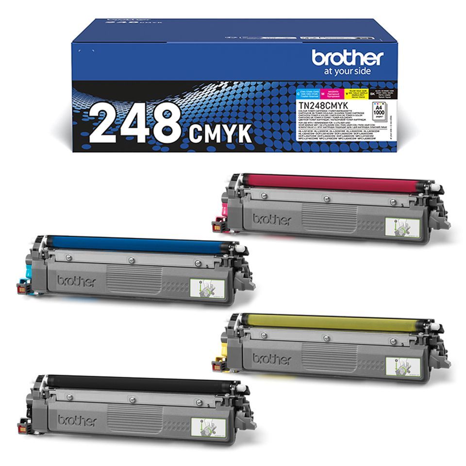 Tarvikud ja tarvikud Brother  TN248VAL Toner Cartridge, Value pack with all 4 toners