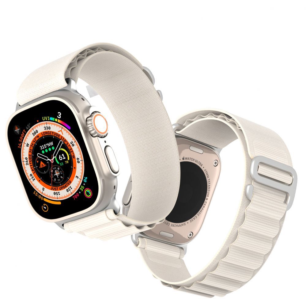 Rihm Dux Ducis  Sport Buckle Strap for Apple Watch 38/40/41/42MM Starlight