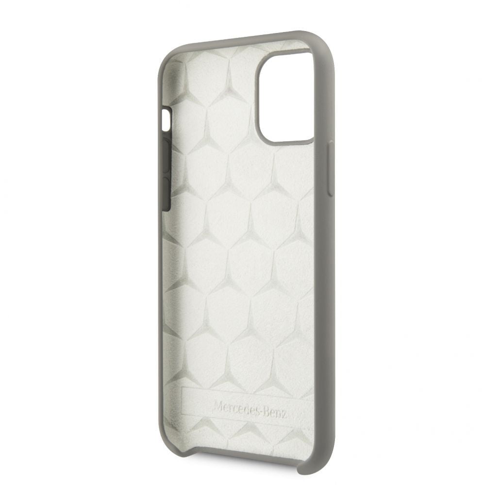 Back panel cover Mercedes-Benz Apple iPhone 11 Pro Liquid Silicone Case Grey
