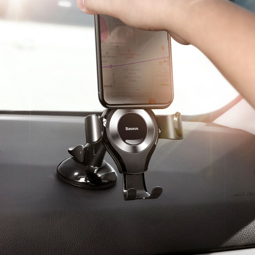 Auto holder Baseus  Baseus Osculum SUYL-XP0S gravity car holder for windshield or dashboard - silver