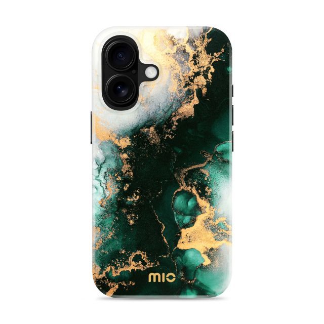 Back panel cover Mio  MIO Green Marble Magsafe Compatible for iPhone 16