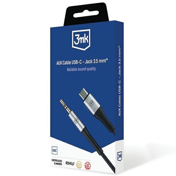 Кабель 3MK  3MK Kabel AUX USB-C - Jack 3,5 mm 1m
