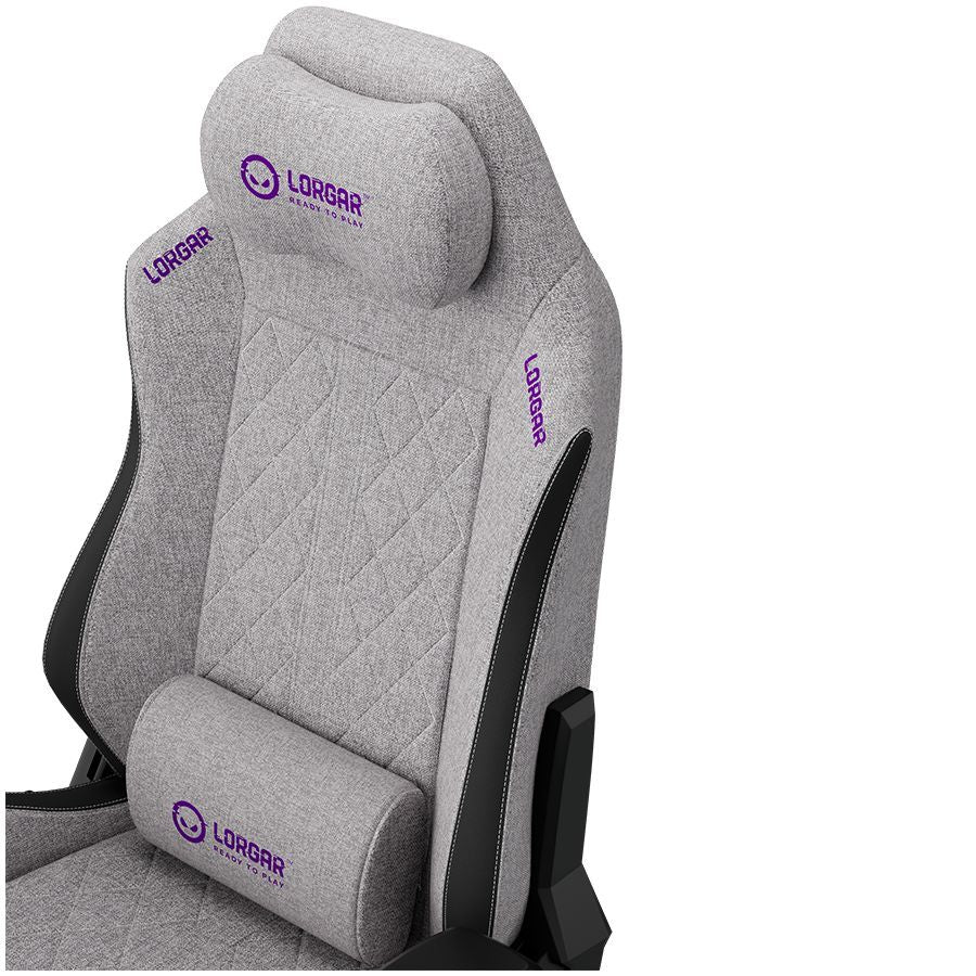 Computer chairs / desks LORGAR  LORGAR CHA41, Ergonomic Gaming Chair Advanced, premium anti-stain fabric, Grey