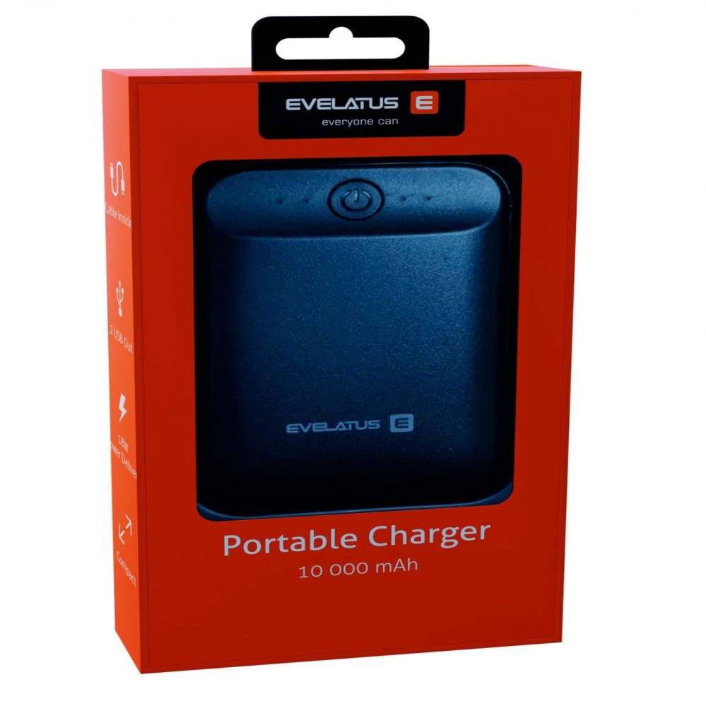 Power bank Evelatus - Power Bank EPB07 10000 mAh Black
