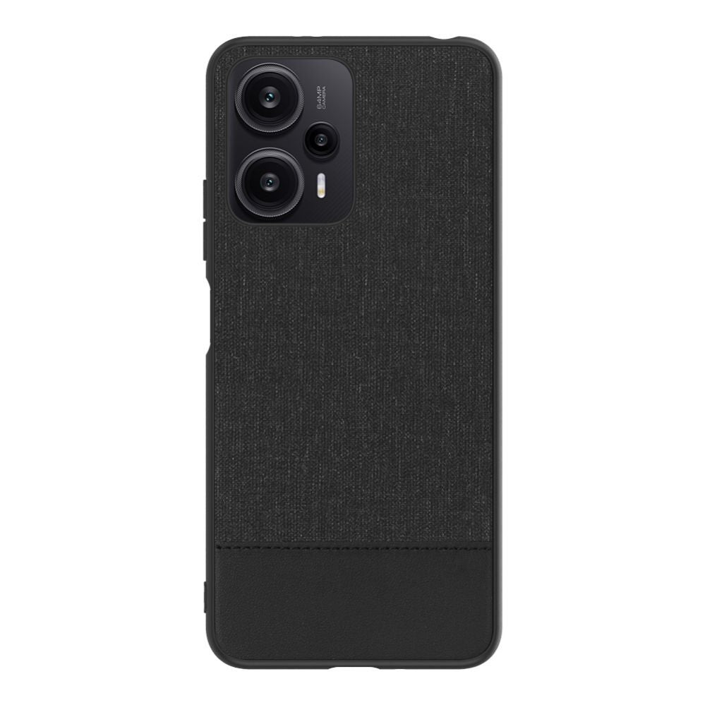 Tagakaaned iLike Xiaomi Redmi Note 12 / Poco X5 Plastic Leather Back Cover Black