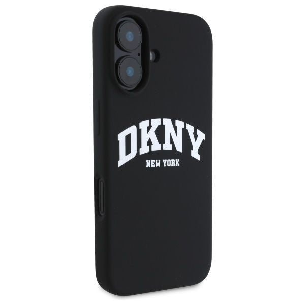Muu telefoni lisavarustus DKNY  DKNY Silicone White Printed Logo MagSafe iPhone 16 Case - Black