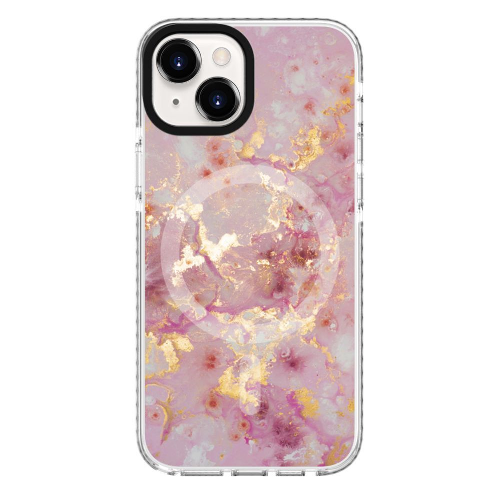 Чехол на заднюю панель Evelatus Apple iPhone 15 PC+TPU With MagSafe Customized Print Marble Pink