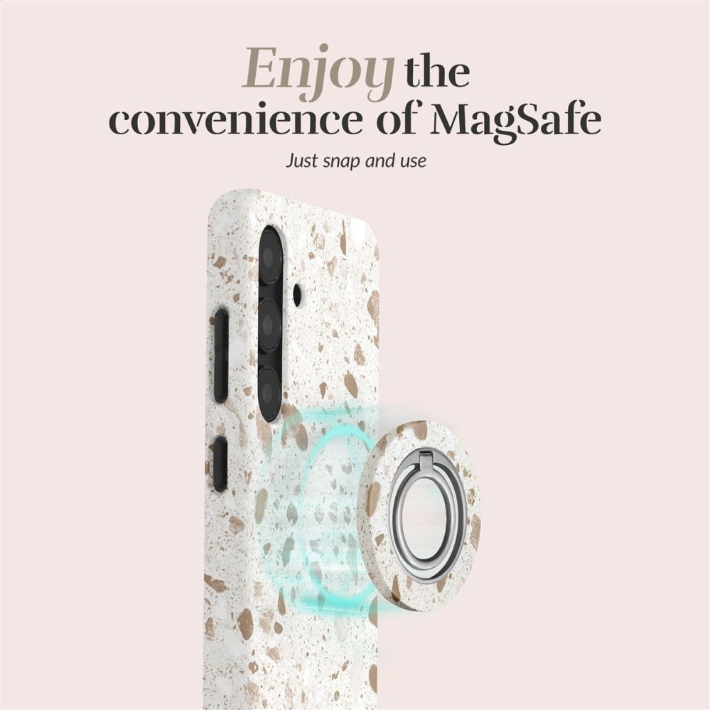 Back panel cover Mio  MIO Soft Terrazzo Magsafe Case Compatible Ring Holder