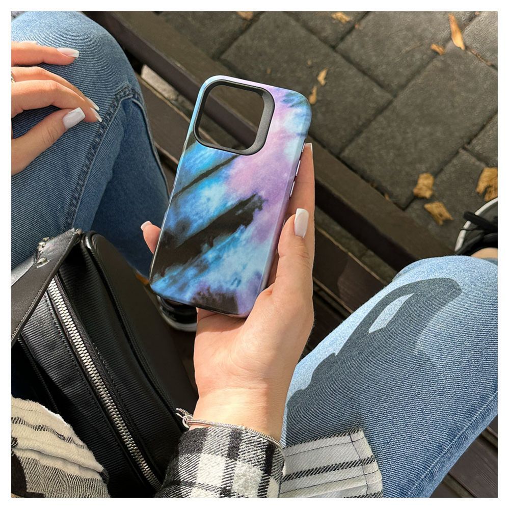 Tagakaaned Evelatus Apple iPhone 15 Pro Max Armor case TPU+PC Customized Print Design Blue Pink