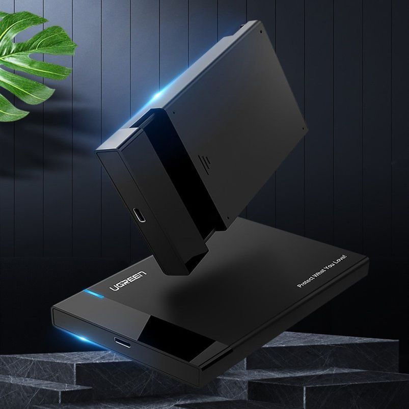 Кабель Ugreen  Ugreen bay for HDD SSD disk housing 2.5 '' SATA USB 3.2 Gen 1 (5 Gbps) micro USB SuperSpeed + 0.5 m cable black (US221 30848)