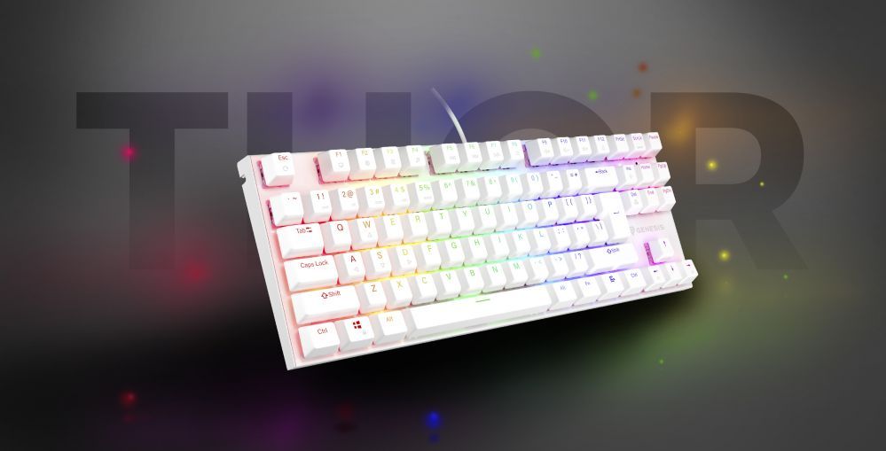 Arvuti klaviatuur Genesis  THOR 303 | Mechanical Gaming Keyboard | Wired | US | White | USB Type-A | Outemu Peach Silent