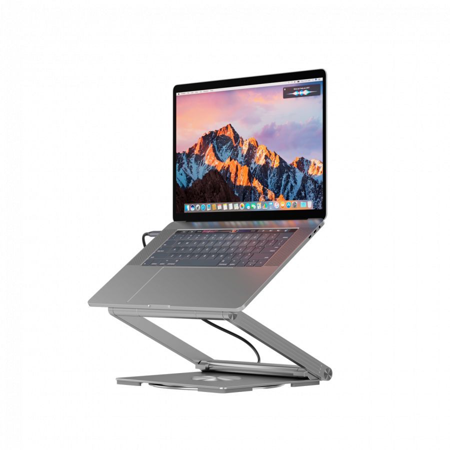 Üleminek Canyon  Canyon Laptop stands with hub, TYPE C F to HDMI2.0+2USB3.0+USBC3.0+RJ45+PD, TYEP C TO C cable 1m white with Emarker: HUSB332A, Material: Aluminum case+ABS+PS, Size: 245x240x27.2+/-0.3mm, Weight:1304g