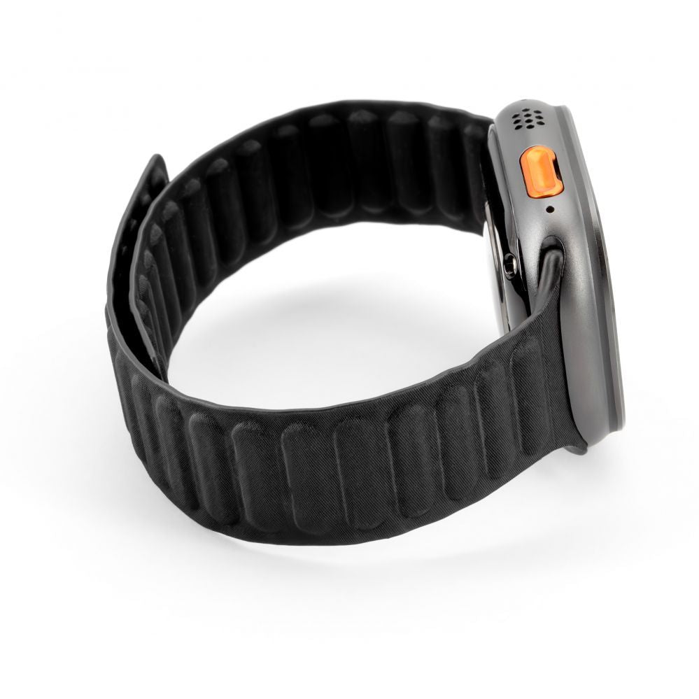 Rihm Connect  Watch 42/44/45mm Fine woven twill magnetic chain Watch Straps Black