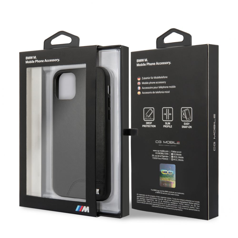 Tagakaaned BMW Apple iPhone 11 Pro Hardcase Smooth PU Leather Black