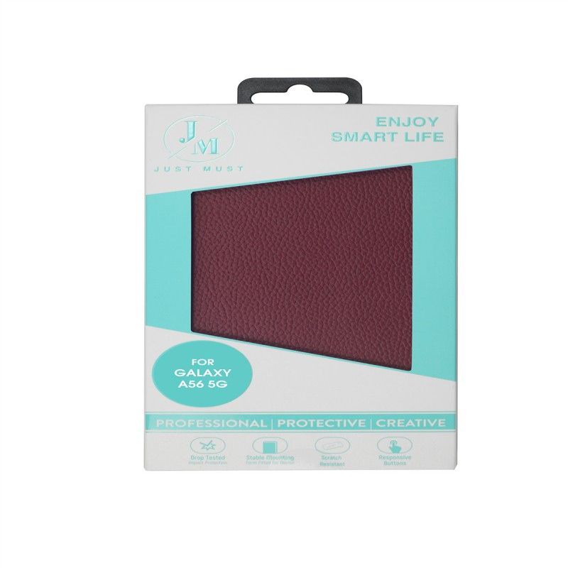 Tagakaaned Just Must  JM STAND FLIP CASE for Galaxy A56, Burgundy
