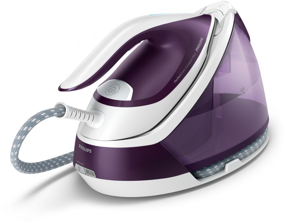 Iron Philips  Ironing System GC7933/30 PerfectCare Compact Plus 2400 W, 1.5 L, 6.5 bar, Auto power off, Vertical steam function, Calc-clean function, Purple, 120 g/min