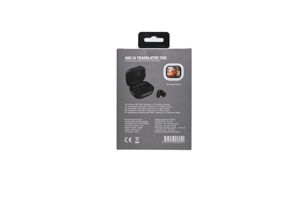 Проводные наушники Toti  Toti TWS AI Translator ST25, Black