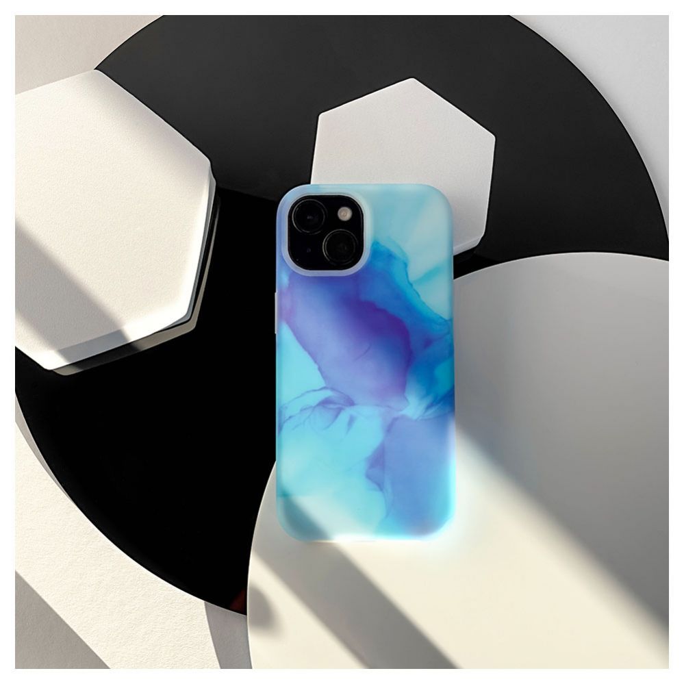 Tagakaaned Evelatus Apple iPhone 14 Premium Silicone case Customized Print Blue