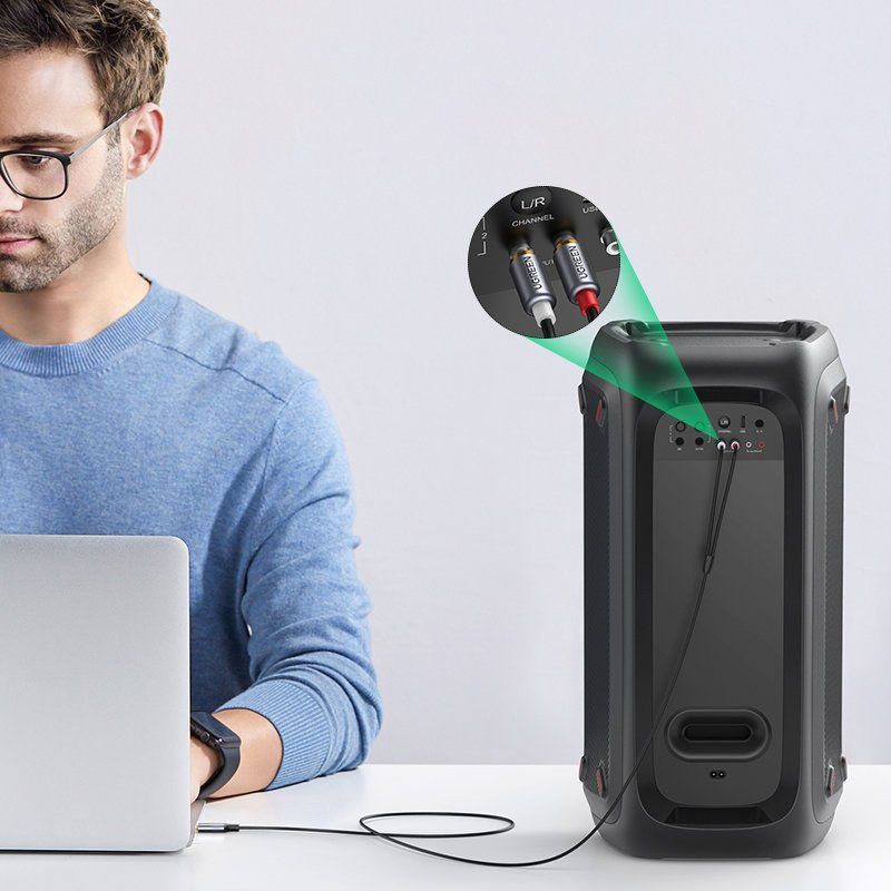 Cable Ugreen  Ugreen audio cable USB Type C (male) - 2RCA (male) 1.5m gray (20193 CM451)
