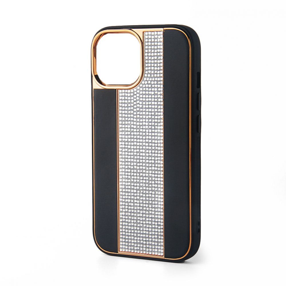 Чехол на заднюю панель iLike Apple iPhone 15 Pro Diamonds and Leather Case Black