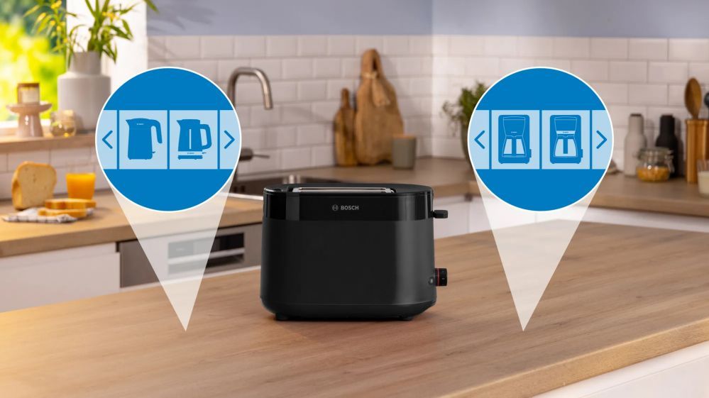 Röster Bosch  Compact Toaster | TAT2M123 MyMoment | Power 950 W | Number of slots 2 | Housing material Plastic | Black