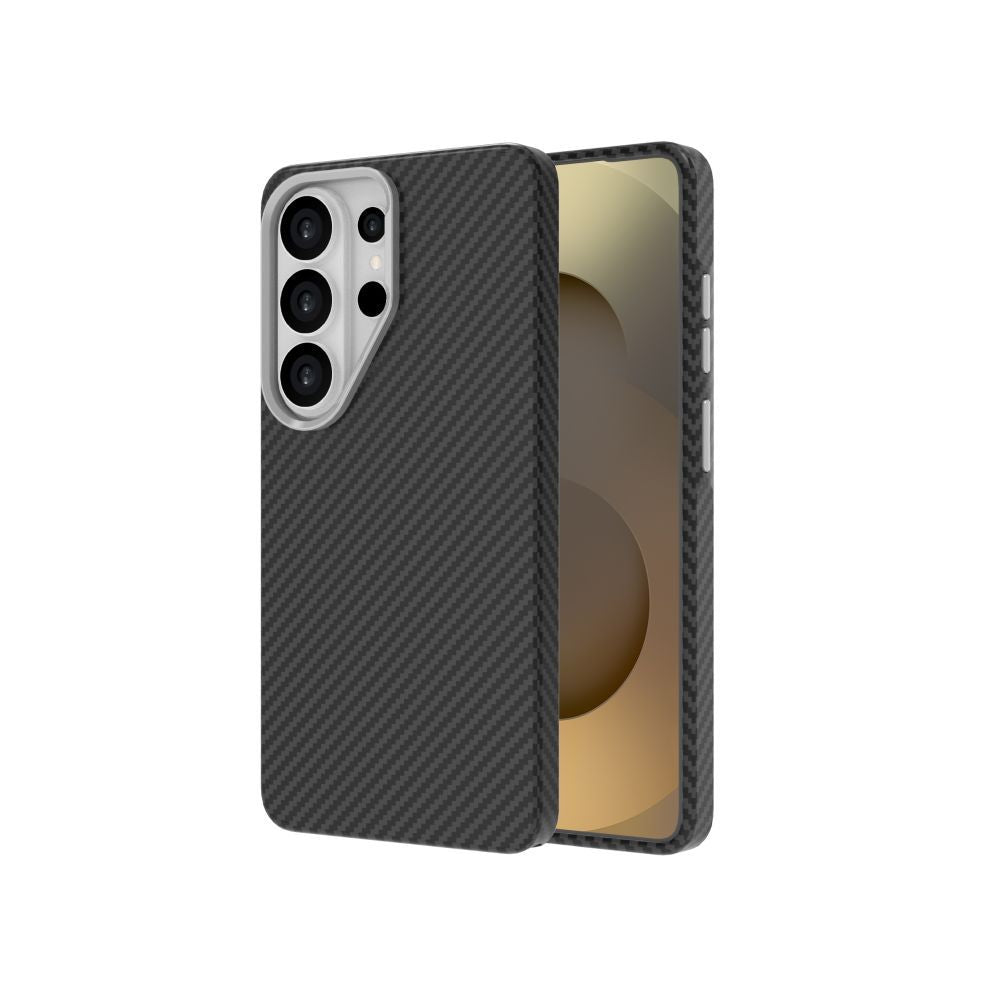 Back panel cover Just Must JM PLATINUM CARBON with MagSafe for Galaxy S26 Ultra Black