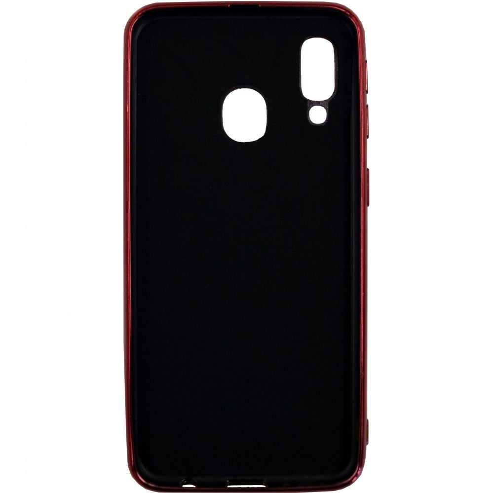Чехол на заднюю панель Evelatus Samsung Galaxy A40 Water Ripple Full Color Electroplating Tempered Glass Case Red