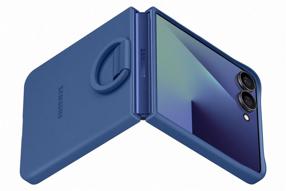 Чехол на заднюю панель Samsung  PF766TNEGWW Ring Case (Silicone) Samsung Galaxy Flip7, Blue