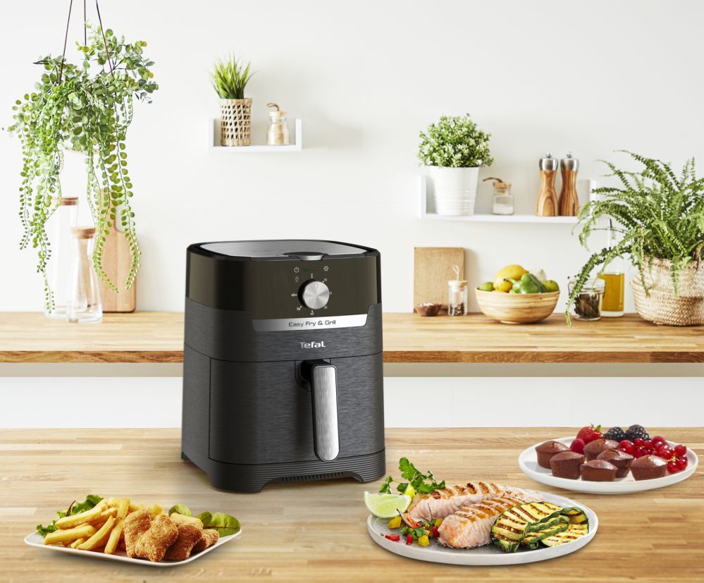 Настольный гриль TEFAL  Fryer Easy Fry and Grill EY501815 Power 1550 W, Capacity 4.2 L, Black