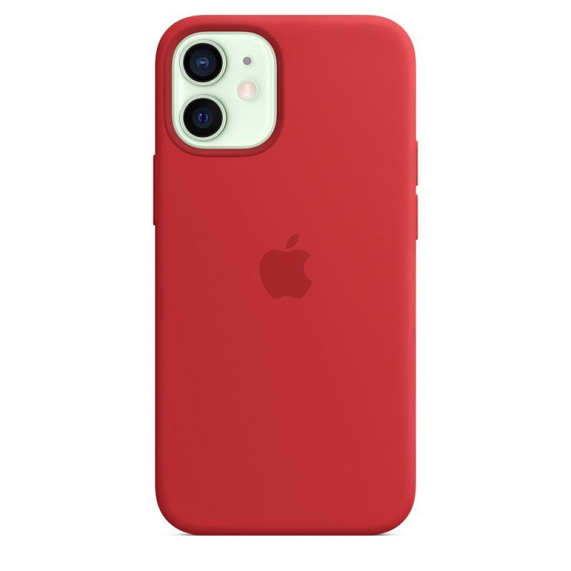 Back panel cover Apple Silicone Case with MagSafe for iPhone 12 mini Red